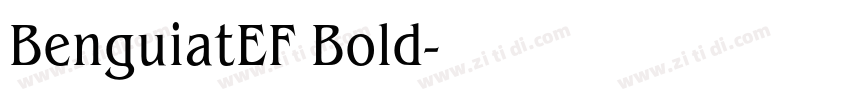 BenguiatEF Bold字体转换